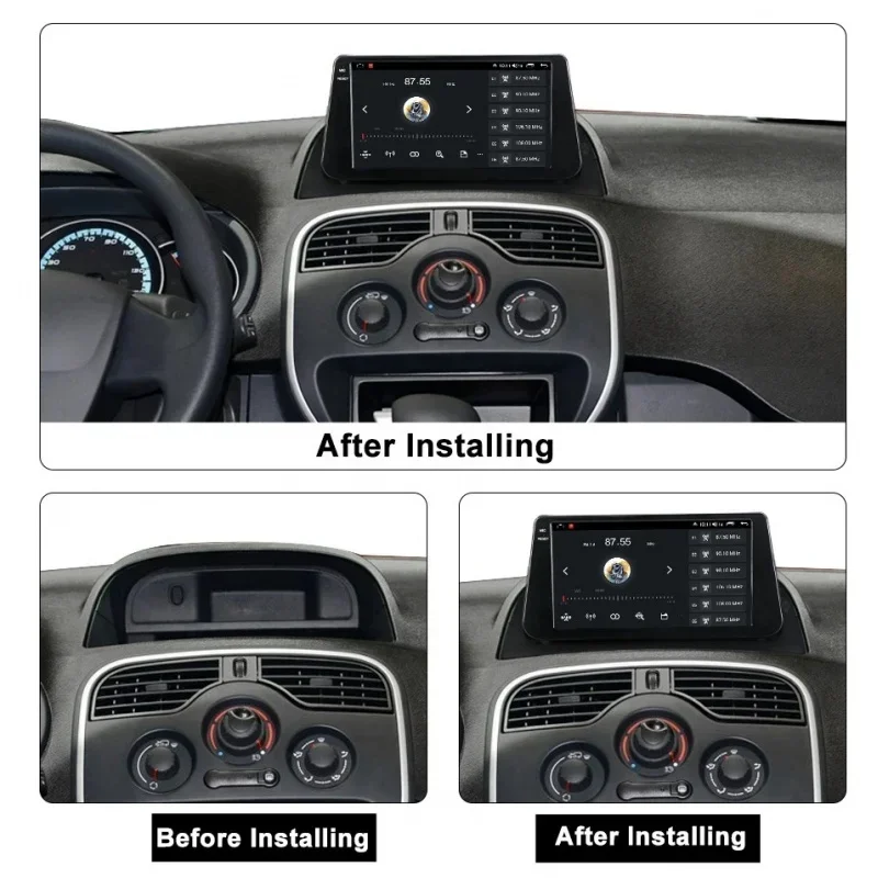 9-дюймовый 2din большой экран Android Радио Аудио Панель приборной панели Комплект для