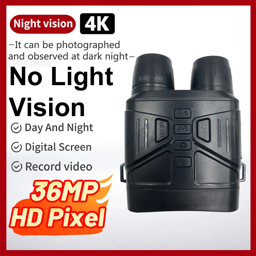 

NV4000 4K 3inch Infared Digital Night Vision Binoculars for Scouting 5x Zoom Day and Night Vision Goggles Telescope for Hunting