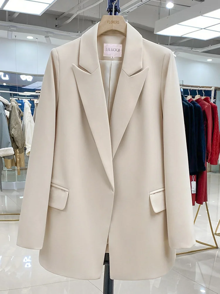 

Пиджак в Корейском стиле, пальто с отложным воротником и длинными рукавами, Дизайнерская верхняя одежда на шнуровке и талии, новинка 2023, Весенняя винтажная одежда M415