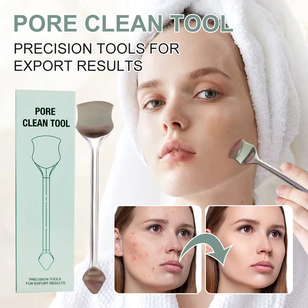 

Acne Removal Tool Stainless Steel Double-Headed Pimple Blackhead Remover Pore Cleaner Facial Makeup Remover Skin Care