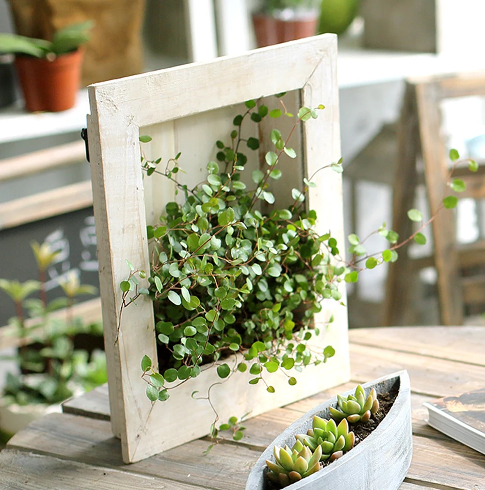 

Натуральный винтажный небольшой деревянный настенный плантатор ручной работы в стиле ретро