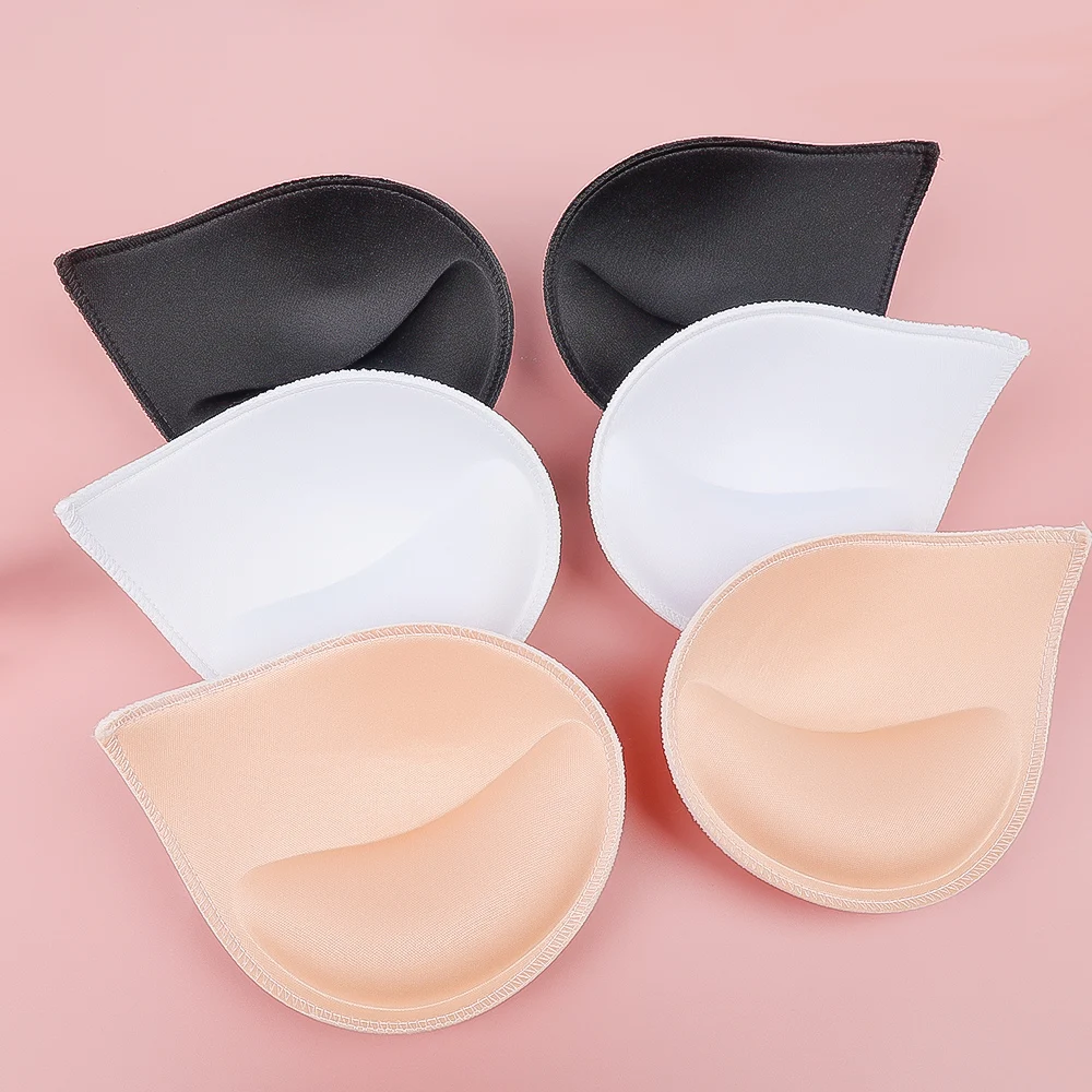 2/4Pcs Push Up Bra Pads Inserts Women Underwear Small Breast Lift Breathable Sponge Padded Bra Pad Lining Swimsuit Bra Insert
