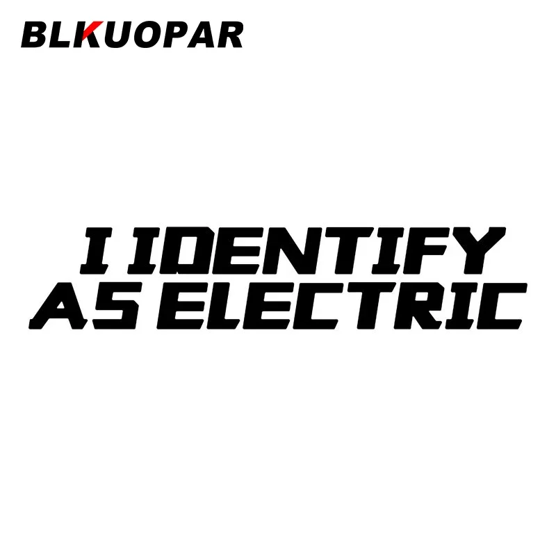 

BLKUOPAR «Я идентифицирую себя как наклейки для электромобиля», квадроцикл, аниме, высечка, устойчивая к царапинам, графика для ноутбука, холодильника, автомобильные товары