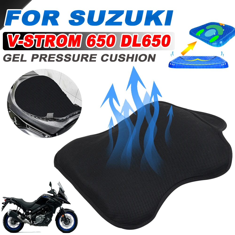 

For Suzuki V-Strom 650 DL650 DL 650 XT VStrom 650XT Motorcycle Accessories Breathable Pressure Relief Gel Cushion Seat Cover