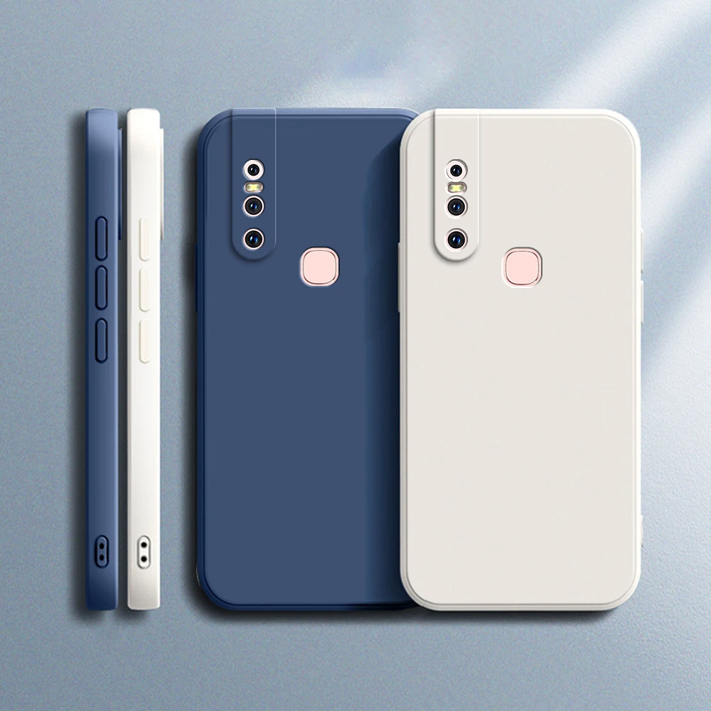 Оригинальный чехол для VIVO V15 Pro, защитный чехол для объектива, квадратный Мягкий силиконовый чехол с жидкостью, роскошный Ультратонкий противоударный чехол для V17Pro