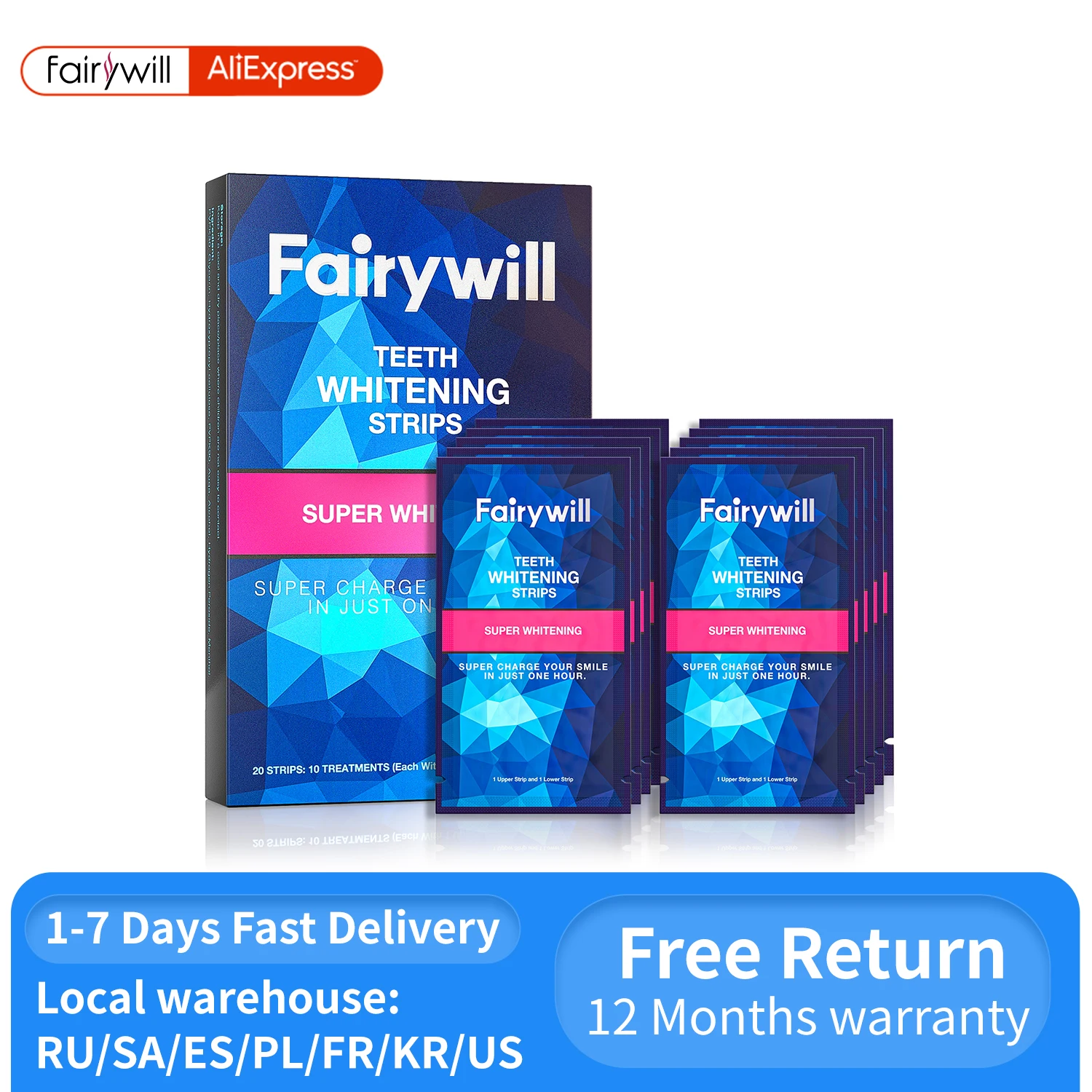 

Fairywill White Teeth Whitening Strips Professional Effects White Tooth Soft Bristle Charcoal Toothbrush Dental Whitening Whites