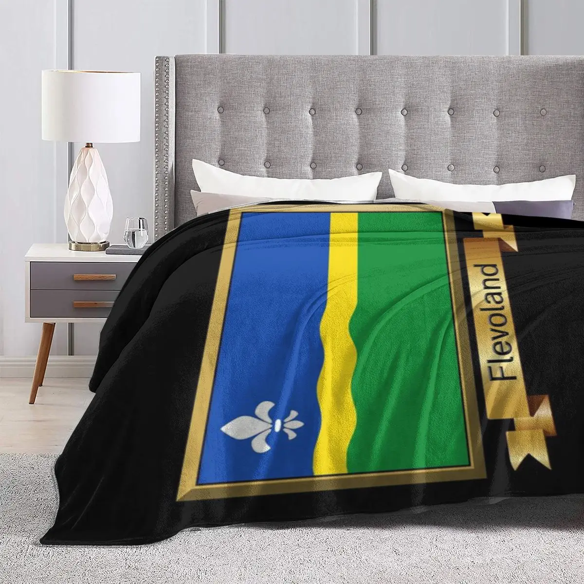Флисовое покрывало Flevoland с флагом наклейки на подарки-называется ультра-мягким