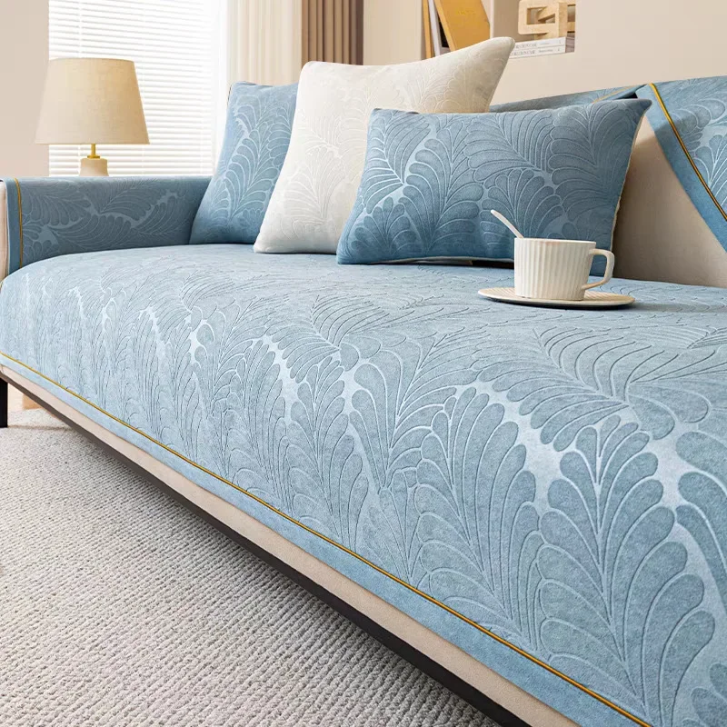 Чехол для дивана из искусственной замши, современный стиль | AliExpress