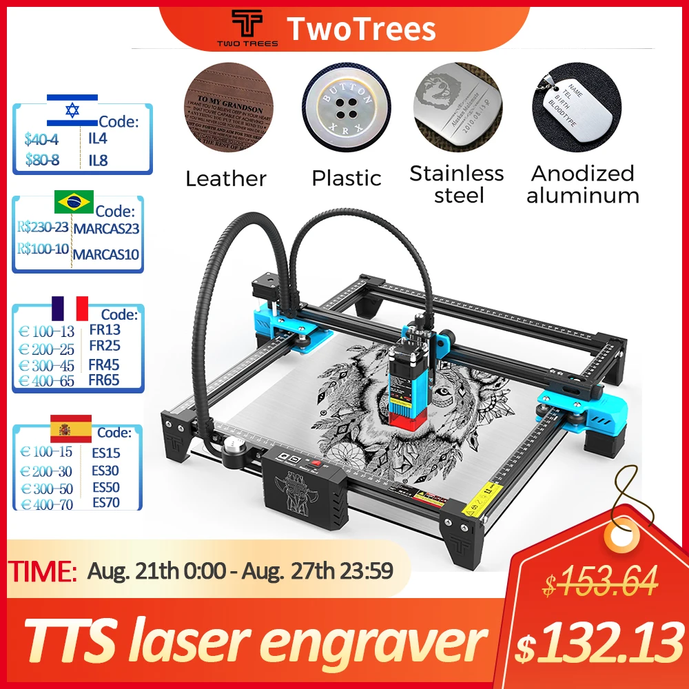 40W 80W Laser Engraving Machine Compressed Spot High-precision Woodworking Cutting Metal Leather Laser Marking Printer
