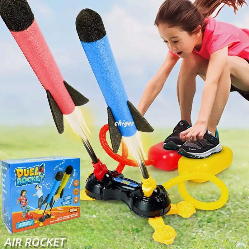 

Kid Outdoor Air Rocket Launcher Jump Toys Eva Foam Rocket bomb Parent Child Interaction Sport Toy Outdoor Game Play Set for Kids