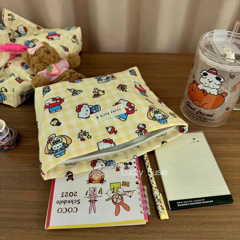 Новинка милая косметичка Ins Hello Kitty дорожная портативная мультяшная Сумка-клатч