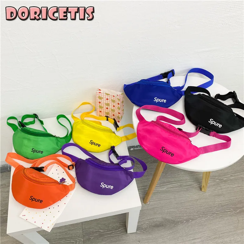 

Children Bag Lattice Pattern Solid Color Messenger Bag Baby Boy And Girl Spring Travel Breathable Chest Backpack Shoulder Bag