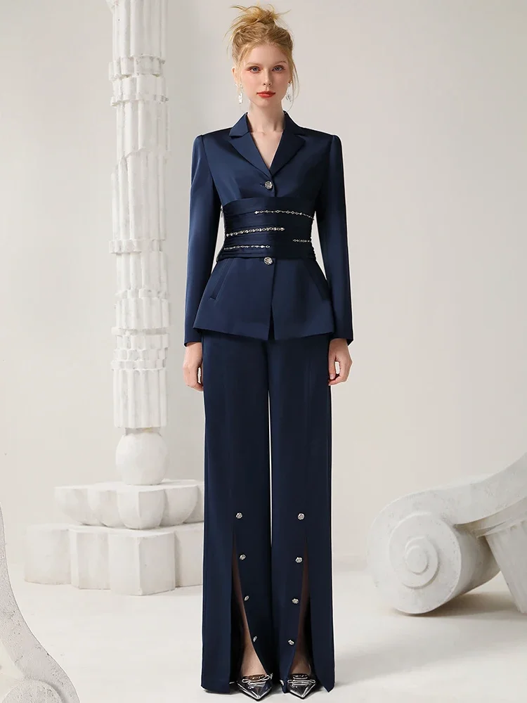 LEOSOXS высококачественное пальто для делового костюма на осень и зиму темно-синий