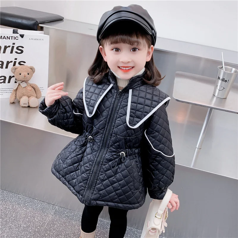 

Girls Coat Jacket Cotton Outwear 2022 Slim Warm Thicken Velvet Winter Windbreaker Children's Clothing