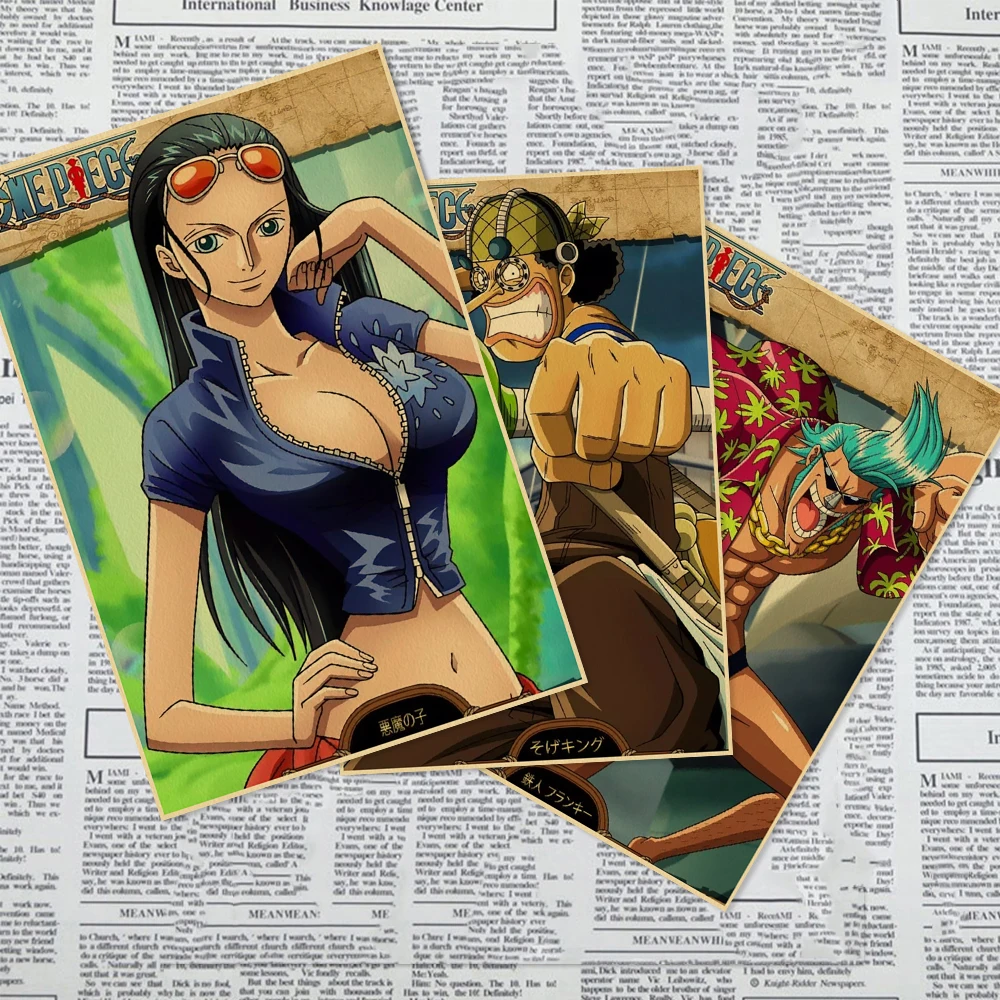 Аниме печать цельный плакат искусство Мико Робин картина винтажная роспись