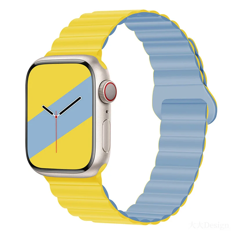 Silicone Strap for Apple Watch Band 49mm 45mm 44mm 42mm 41mm 40mm 38mm Watchband Bracelet Belt iWatch Series 8 7 6 5 4 3 SE band
