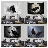 crow diy wall tapestry wall hanging decoration household wall hanging home decor