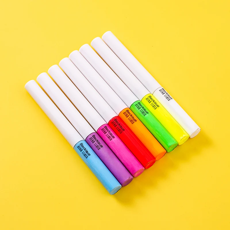 

8PCS Fluorescent Liquid Eyeliner Set Waterproof Sweat-proof Quick-drying Rainbow Eyeliner Makeup Neon Eyeliner Cosmetics TSLM1