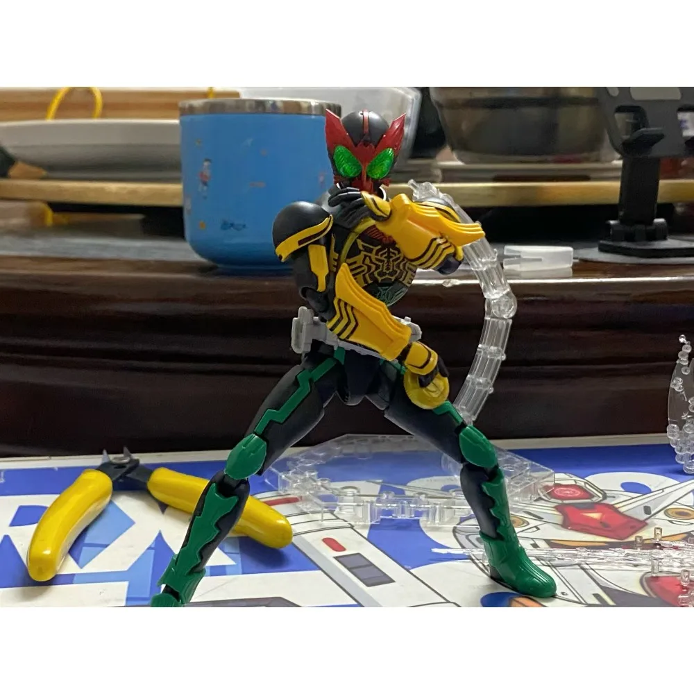 Фото Оригинальная фигурка Bandai Kamen Rider OOO, модель-конструктор Figure-rise Standard OOO Tatoba Combo, коллекционная модель, экшн-фигурка, детские игрушки №5