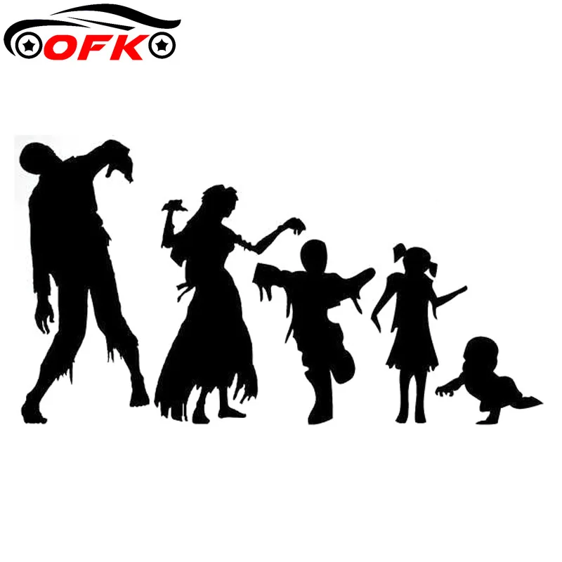 

Zombie Family Walking Car-Styling Car Sticker Decor Decal 23.4cm*12.7cm