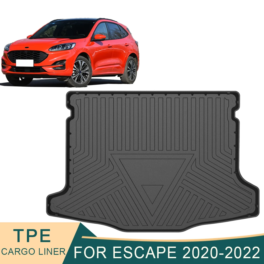 

For Ford Escape G4 2020-2022 Car Cargo Liner All-Weather TPE Non-slip Trunk Mats Waterproof Boot Tray Carpet Interior Accessory