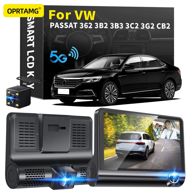 

OPRTAMG Dash Cam 540C6 Car DVR 3 Cameras Lens 4.0 Inch 1080P dashcam For Volkswagen PASSAT 362 3B2 3B3 3C2 3G2 CB2 1994-2022