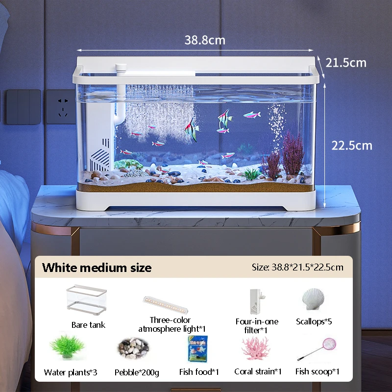 ABS Мини аквариум Betta стартовый набор для аквариума бесшумный фильтр потока воды