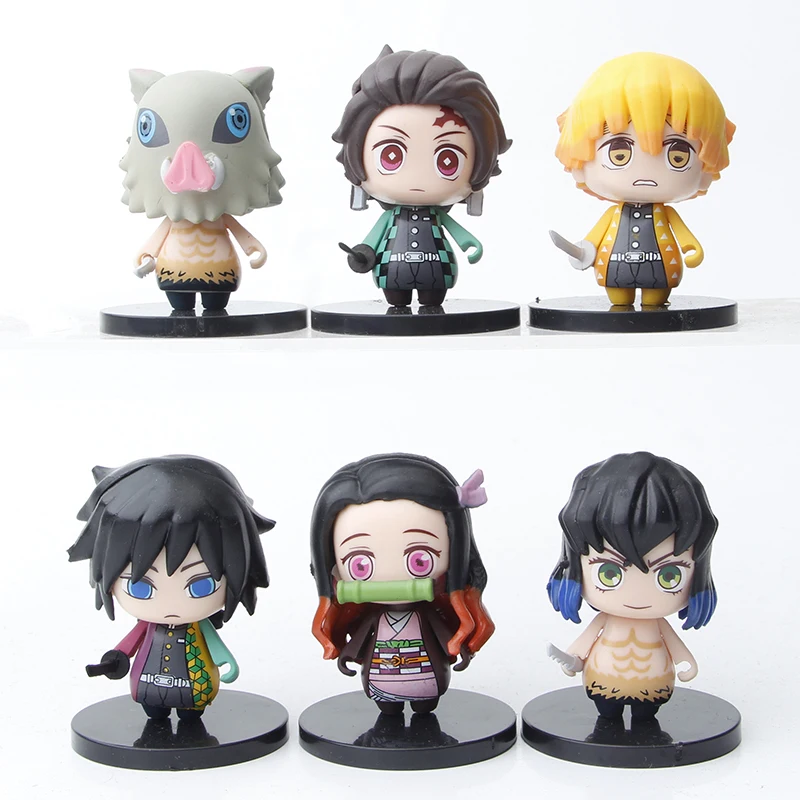 

6pcs/set Demon Slayer Character Cute Figure Model Toys