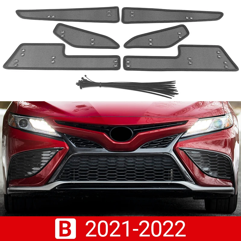 

Автомобильные аксессуары для Toyota Camry 70 2018 2019 2020 2021 2022 2023, передняя решетка, средняя защитная сетка, пылезащитное украшение от насекомых