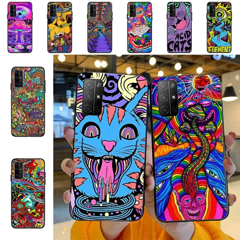 

Colourful Psychedelic Trippy Art Phone Case For Huawei Honor 10Lite 10i 20 8x 10 Funda for Honor9lite 9xpro Coque