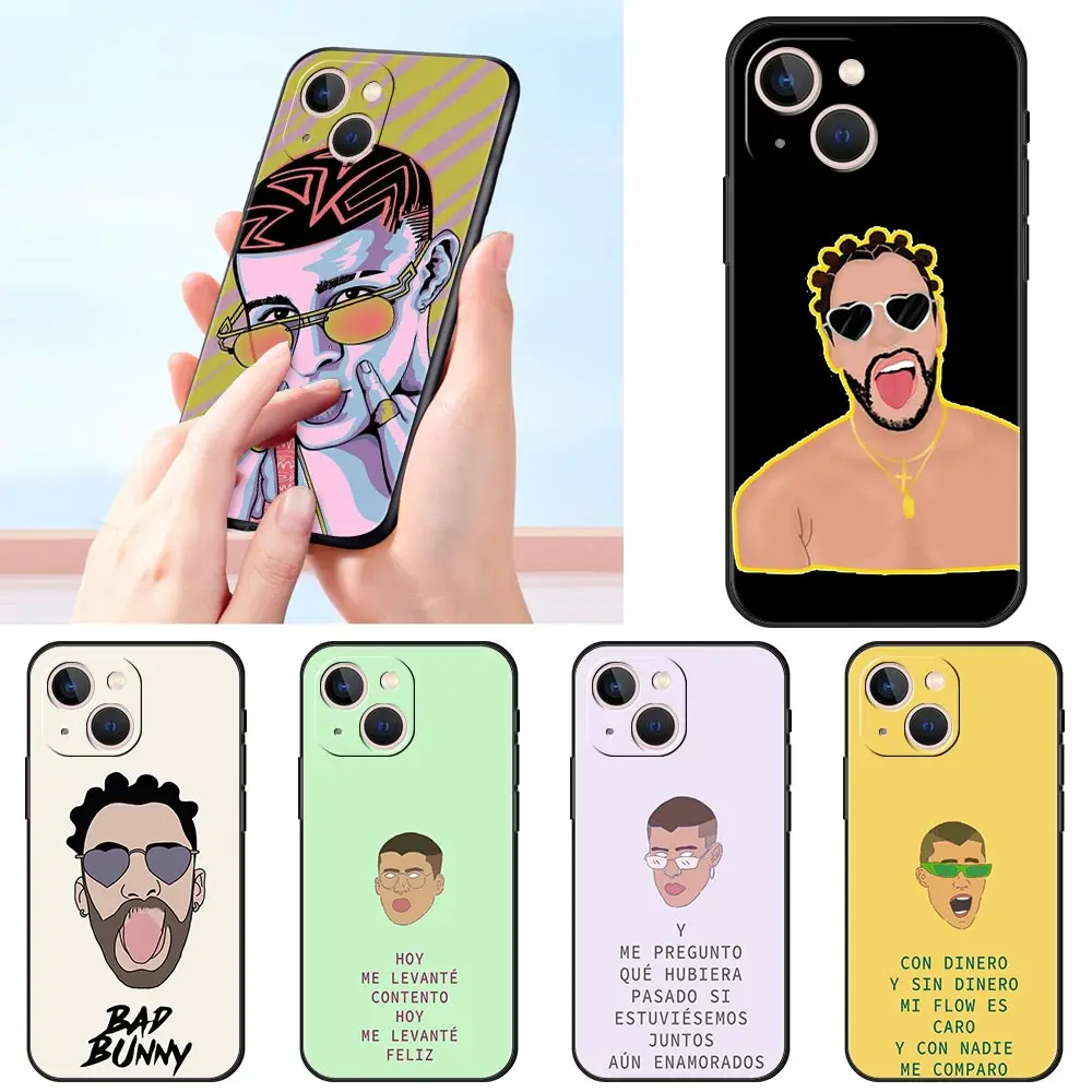 

Cover for iPhone 11 12 13 Pro Max Mini 11Pro 12Pro 13Pro SE X XS Max XR 5 6 6S 7 8 Plus Capa Fashion Yo Perreo Sola Bad Bunny