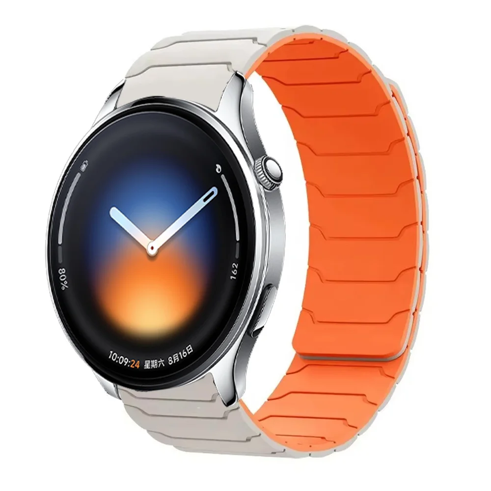Фото Мягкий силиконовый ремешок 20 мм 22 мм для Oneplus Watch 4 3 Lite, Xiaomi Watch 5 S5-4-3-2, магнитный браслет Realme Watch 5 S, OPPO S X3-2 №4