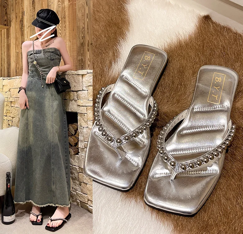 

Low Rubber Flip Flops Shoes Hawaiian Rome PU Hoof Heels Fabric Shoes Low Rubber Flip Flops Hawaiian Fabric Rome Hoof Heels