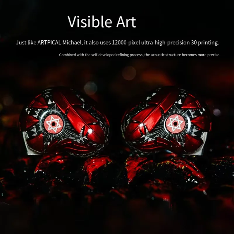 Фото ARTPICAL Lucifer Flagship HIFI Наушники с подвижной катушкой и титановой диафрагмой, сбалансированный проводной дизайн 4.4 для превосходного качества звука. №2