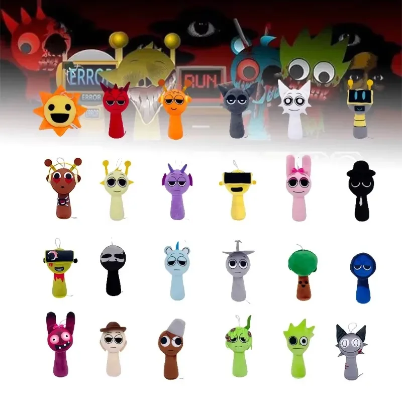 Новые плюшевые игрушки для игры ужасов Sprunki милые мягкие подушки с героями