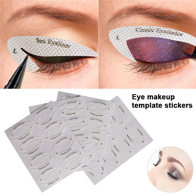 Pochoirs de maquillage pour les yeux  gabarit d'eyeliner  outils de mise en forme des sourcils