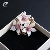 european and american high end exquisite brooch camellia silk scarf buckle dual purpose scarf buckle flower clothes accessories