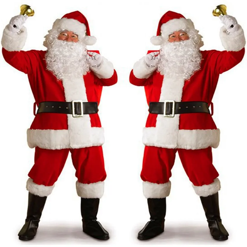 

Adult Christmas Santa Claus Cosplay Costumes Sets Xmas Party Stage Performance Cos Clothes