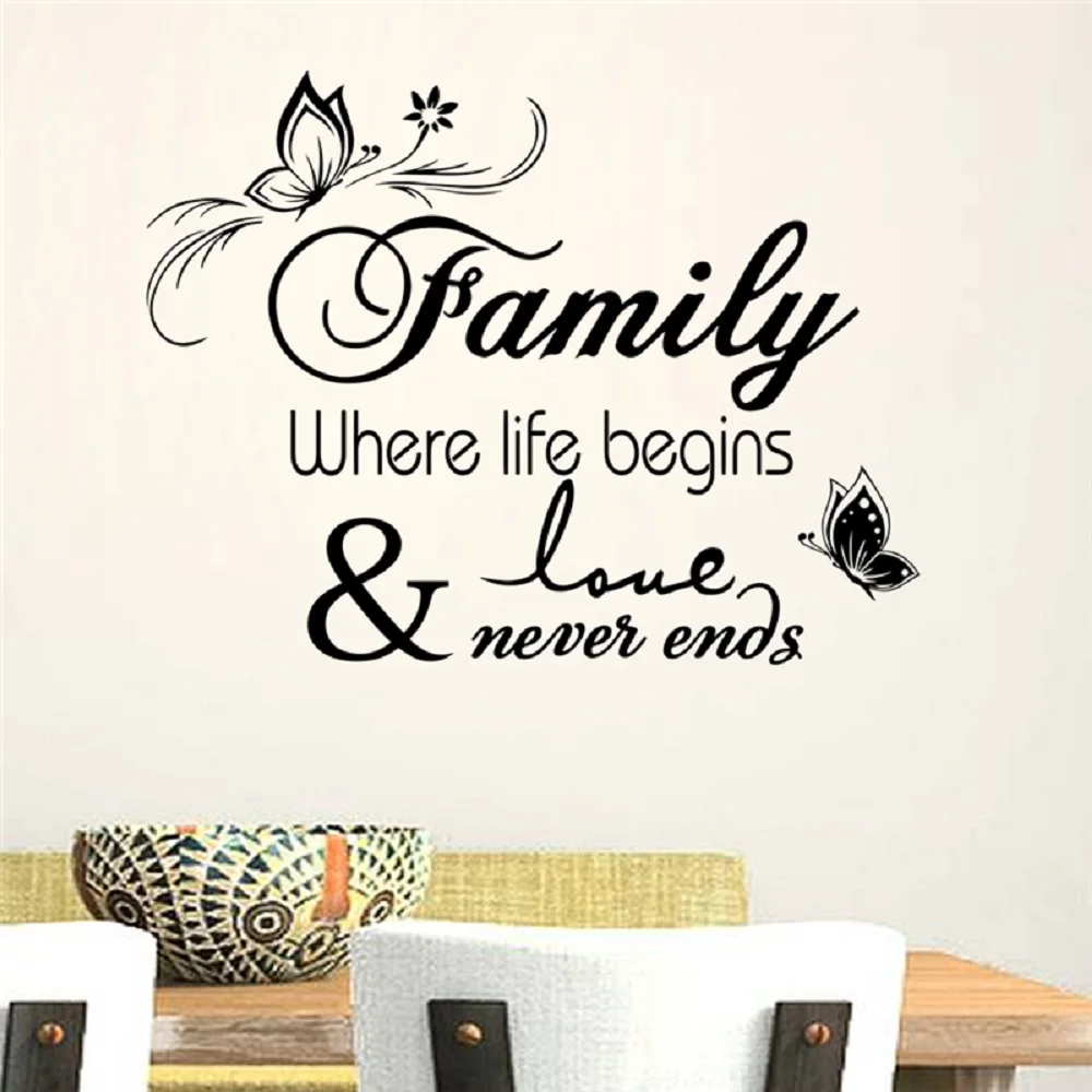 

Letters Wall Decals For Living Room Wall Art Decor Removeable Stickers Indoor Decoration Home Decor Art Vinyl
