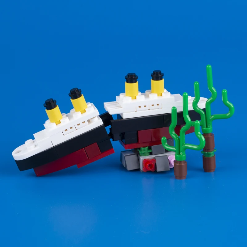 Модель корабля MOC Titanic строительные блоки наборы Sank RMS Круизная лодка пароход