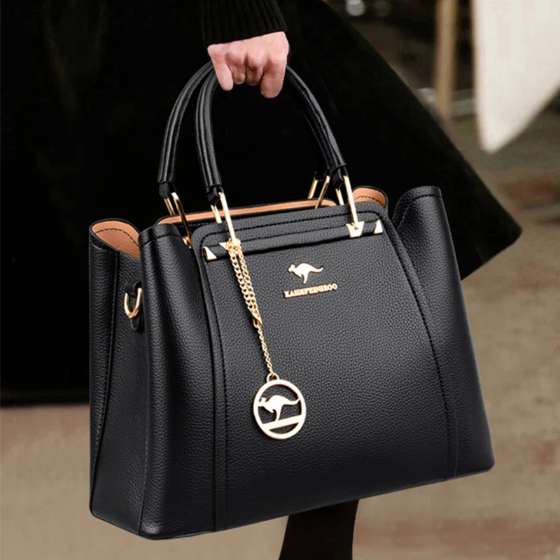 Женские сумки из мягкой кожи, роскошные дизайнерские трехслойные сумки через плечо, женские сумки большой вместимости, брендовые сумки-мессенджеры для покупок