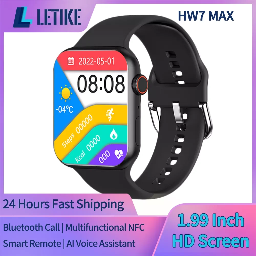 

Original HW7 MAX SmartWatch Smart Watch Men 1.99 Inch HD Screen Bluetooth Call pk HW22 W37 HW57 IWO14 pro for Xiaomi Huawei