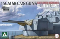 takom 2147 135 15cmsk c28 guns battleship bismarck bb iistb ii turret model kit