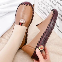 dropshipping platform oxford sneakers womens spring loafers 2022 new soft sole sewing leather moccasins female cozy work flats