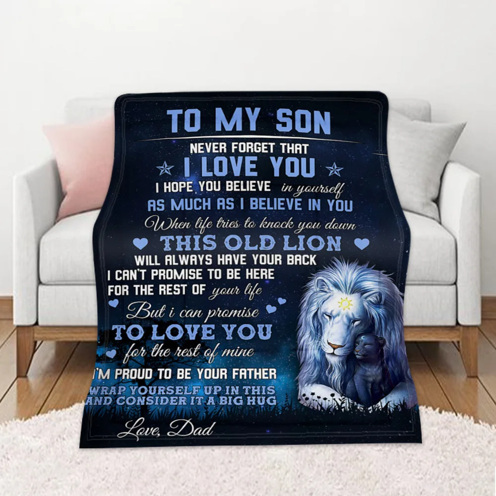 Мягкое Флисовое одеяло с принтом леопарда и льва |