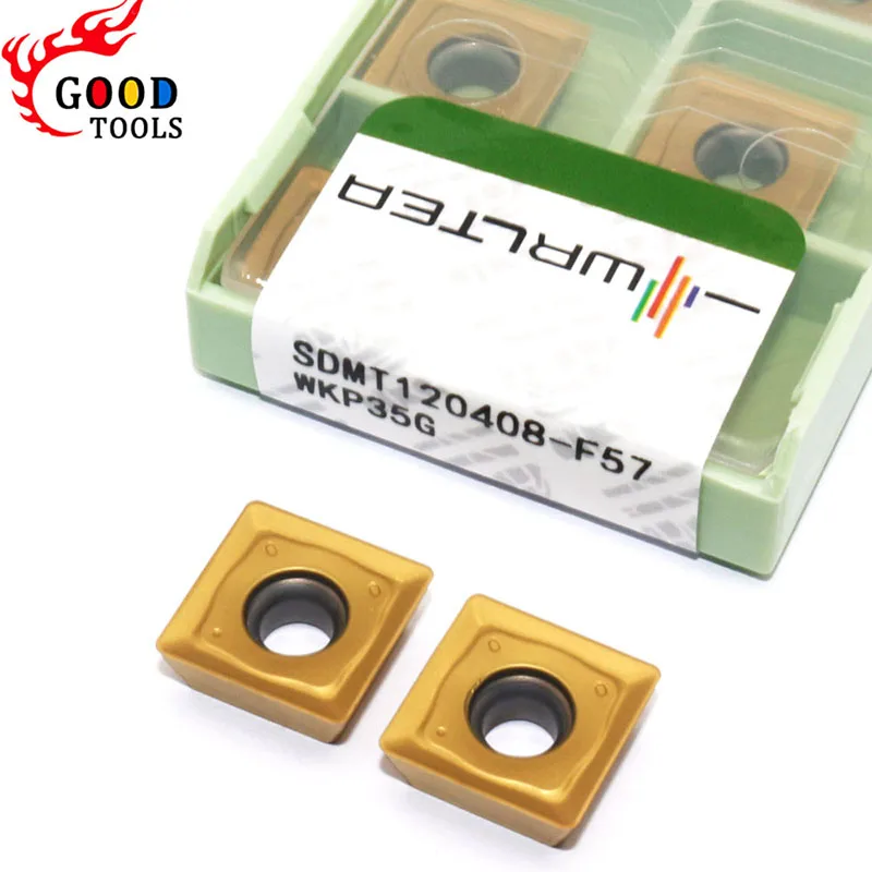 

Высококачественные Токарные вставки SDMT120408 WKP35G, вставки из карбида вольфрама, фрезерный токарный инструмент SDMT 120408, инструменты для токарного станка с ЧПУ