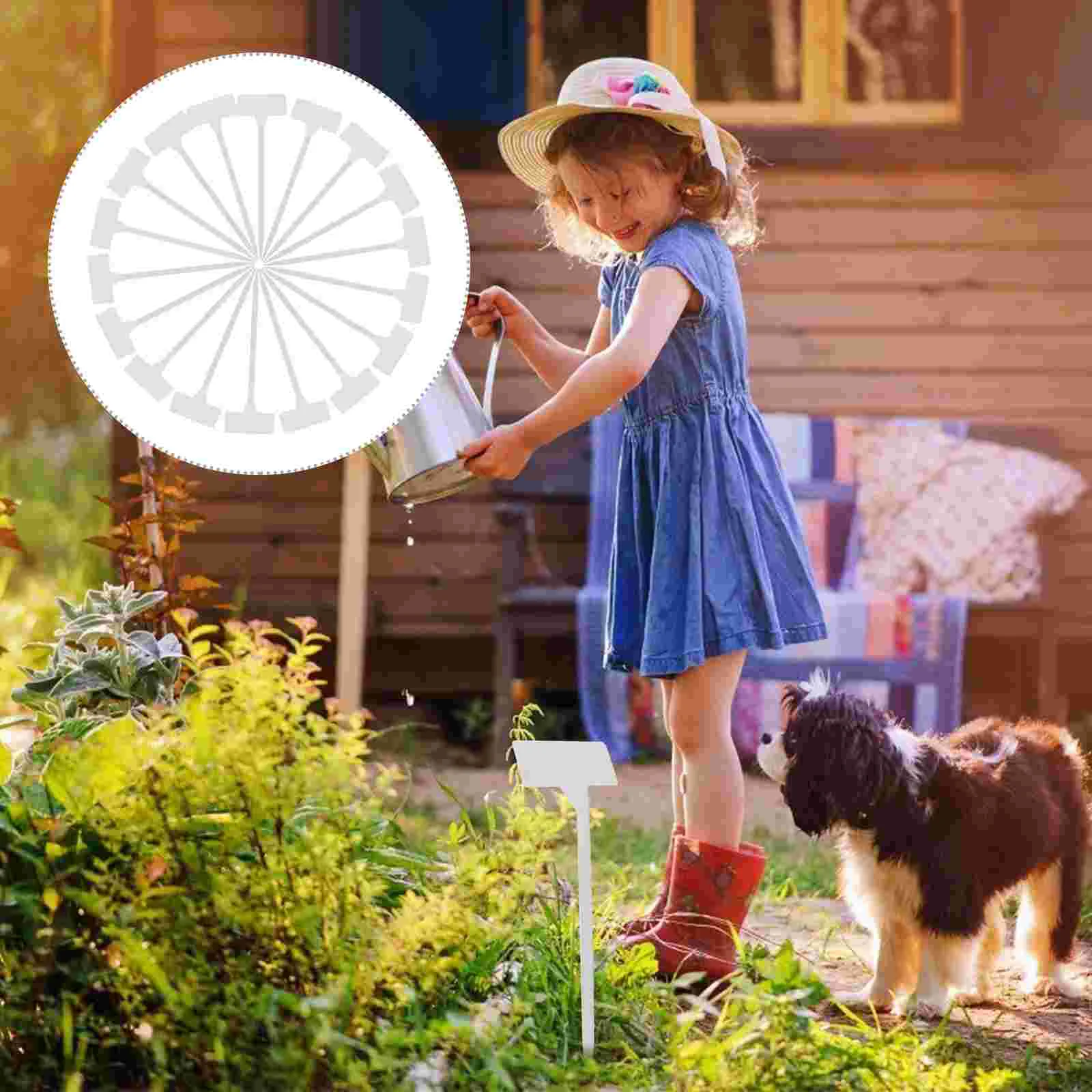 

20 Pcs Label Plastic Tag Waterproof Metal Outdoor Decor Ground Plug T-Type Nursery Garden Signs Gardening