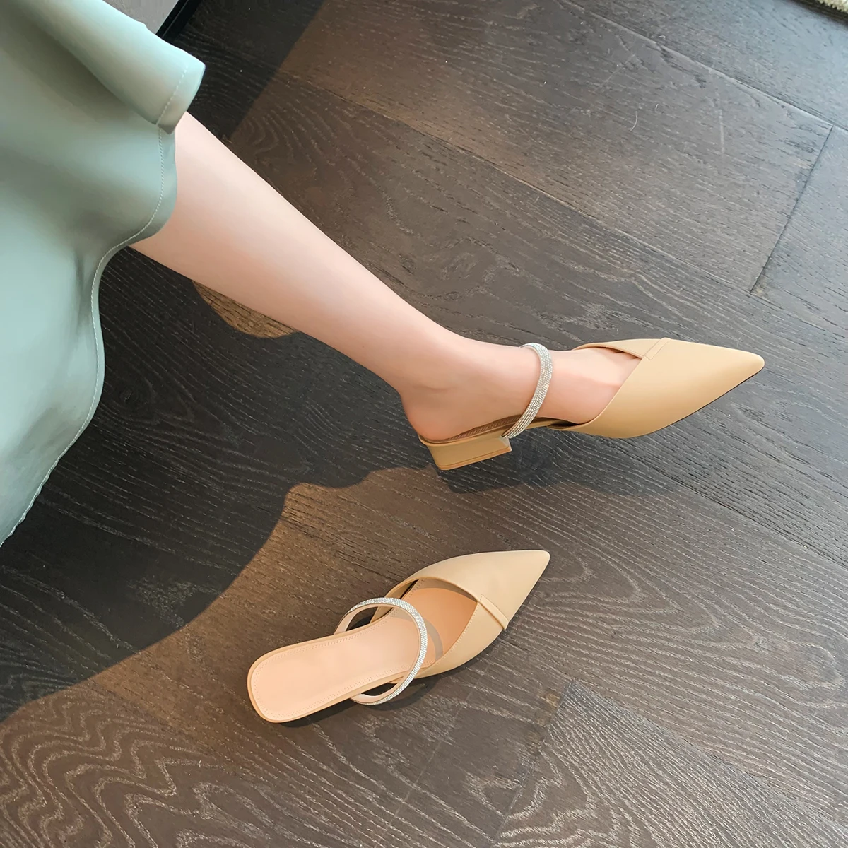 

Сандалии baotou женские с острым носком, прохладные туфли на толстой подошве, В южнокорейском стиле, лето 2022