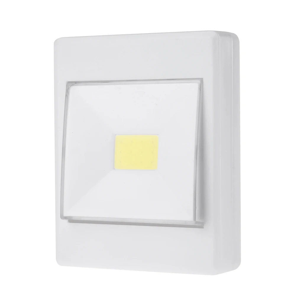 Монолитный блок светодисветильник настенный ночник работающий от батарейки для