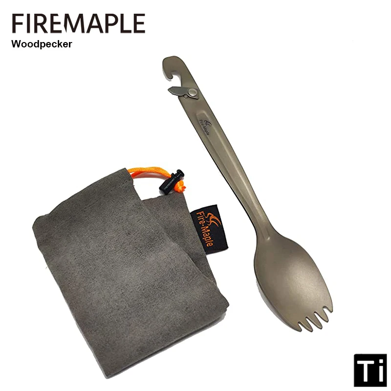 Фото Fire Maple Titanium Spork с многофункциональным ударом, сверхлегкие походные столовые приборы для кемпинга, уличная посуда, награда ISPO Gold Winner №1
